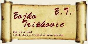 Bojko Tripković vizit kartica